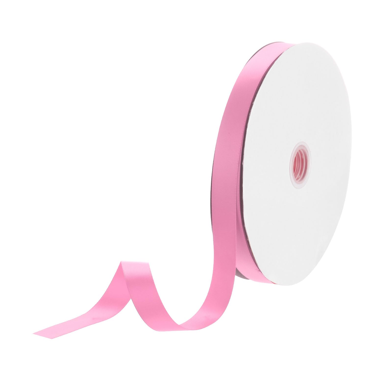 DMiotech 20mm Satin Ribbon 91m/300ft Thin Double Face Fabric Grosgrain Ribbon for Gift Wrapping Floral Hair Flower Bouquet, Pink
