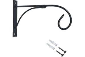 Tinsow Plant Bracket Iron Wall Hooks Straight Downcurled Hanging for Wind Chimes, Flower Baskets, Decorative Plants, Lantern, Wind Spinners, Bird Feeders, Indoor or Outdoor Decoration
