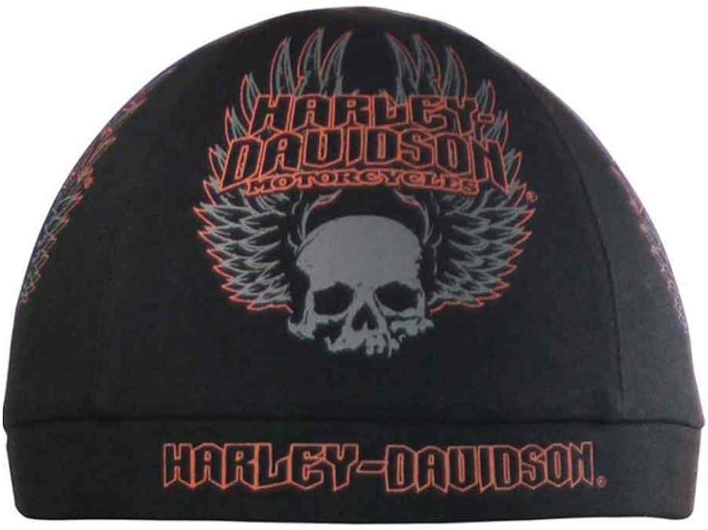 HarleyDavidson Men's Skull Cap, Gothic Winged Skull Graphic, Black SK10864 at Amazon Men’s