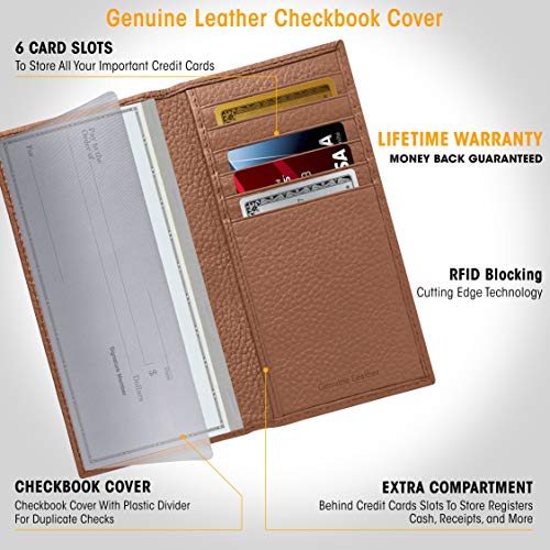 image for Access Denied Genuine Leather Checkbook Cover For Women & Men - Checkb