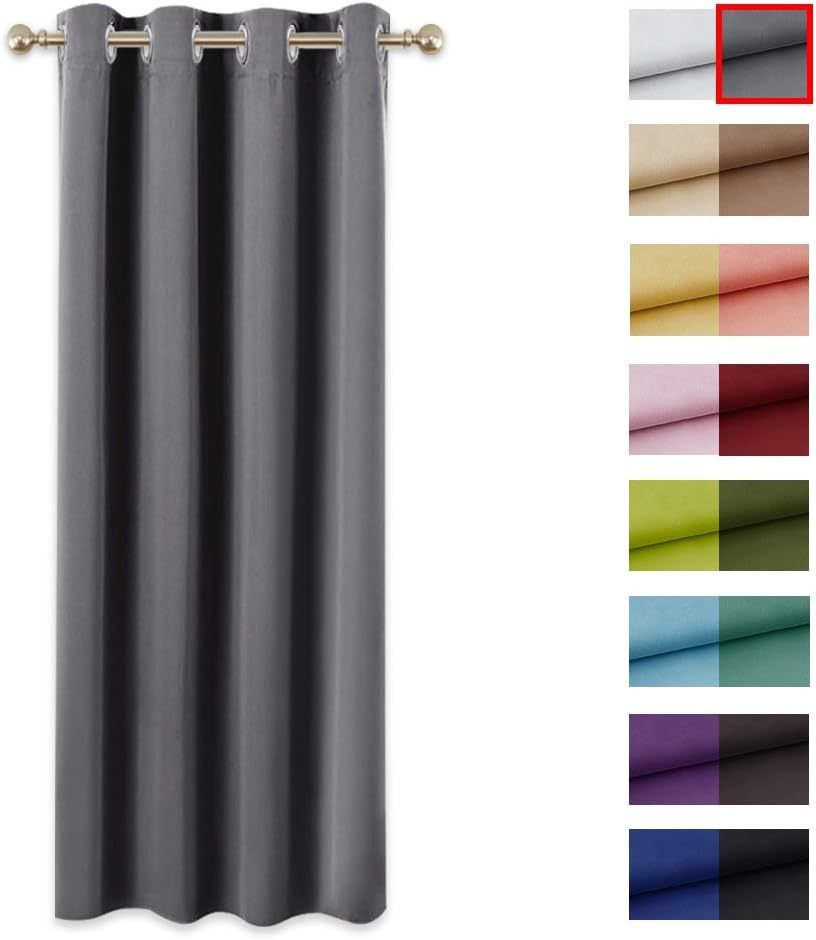 Tende Oscuranti PANELSBURG Per Cucina, 2 Pannelli 106x61 Cm, Nere, Con Tasca Per Asta
