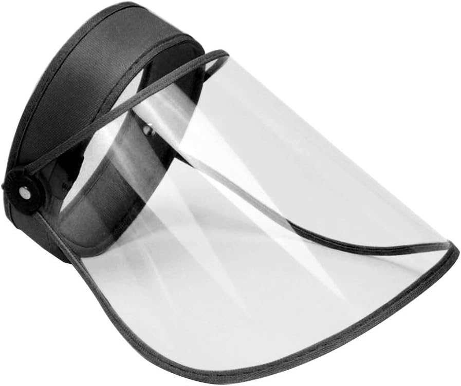 Quietcloud Unisex Protective Cap Hat Transparent Anti-Spitting Dustproof Face Cover Protection from Dust, Pollen, Pet Dander, Other Airborne Irritants Black