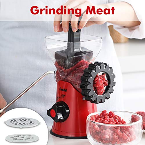 Meat Grinder Manual, Food Grinder Sausage Maker Heavy Duty, 3IN1 Hand Crank Meat Grinder