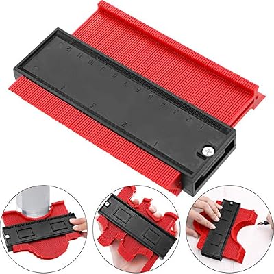 Multi-functional Contour Profile Gauge Edge Shaping Measure Ruler Plastic Contour Duplicator Wood Marking Tool Tiling Laminate Tiles General Tools 4.7 inch / 12 cm