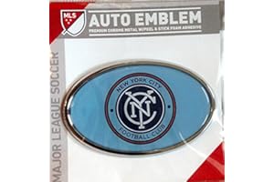 STOCKDALE New York City Raised Metal Oval Color Chrome Auto Emblem Soccer Football Club