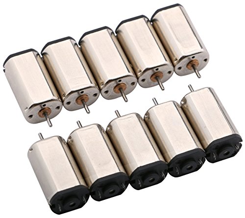 10PCs DC3.7V 17000RPM N30 Micro DC Electric Motor, High Speed Electric Machinery Toy Cars Engine Motor Kit for DIY RC Micro Aircraft Glider Models by Yeeco