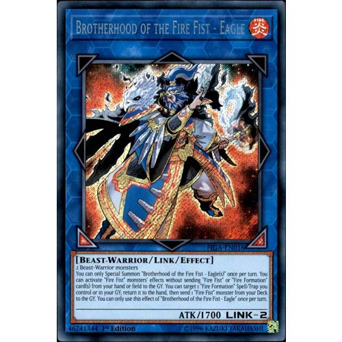 FIGA-EN016 1st Ed Brotherhood of the Fire Fist - Eagle Secret Rare Card Fists of the Gadgets Yu-Gi-Oh Single Card