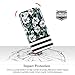 Dimaka Case for iPhone 7 & iPhone 8 Case for Girls, Floral Flower with White/Black Stripes [High Impact][Hybrid 2 Layers] Soft Bumper and Hard PC for iPhone 7 and iPhone 8 (Camellia Eden)