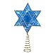 Kurt Adler Lighted Treetop, Battery-Operated Deluxe LED Hanukkah, 12in
