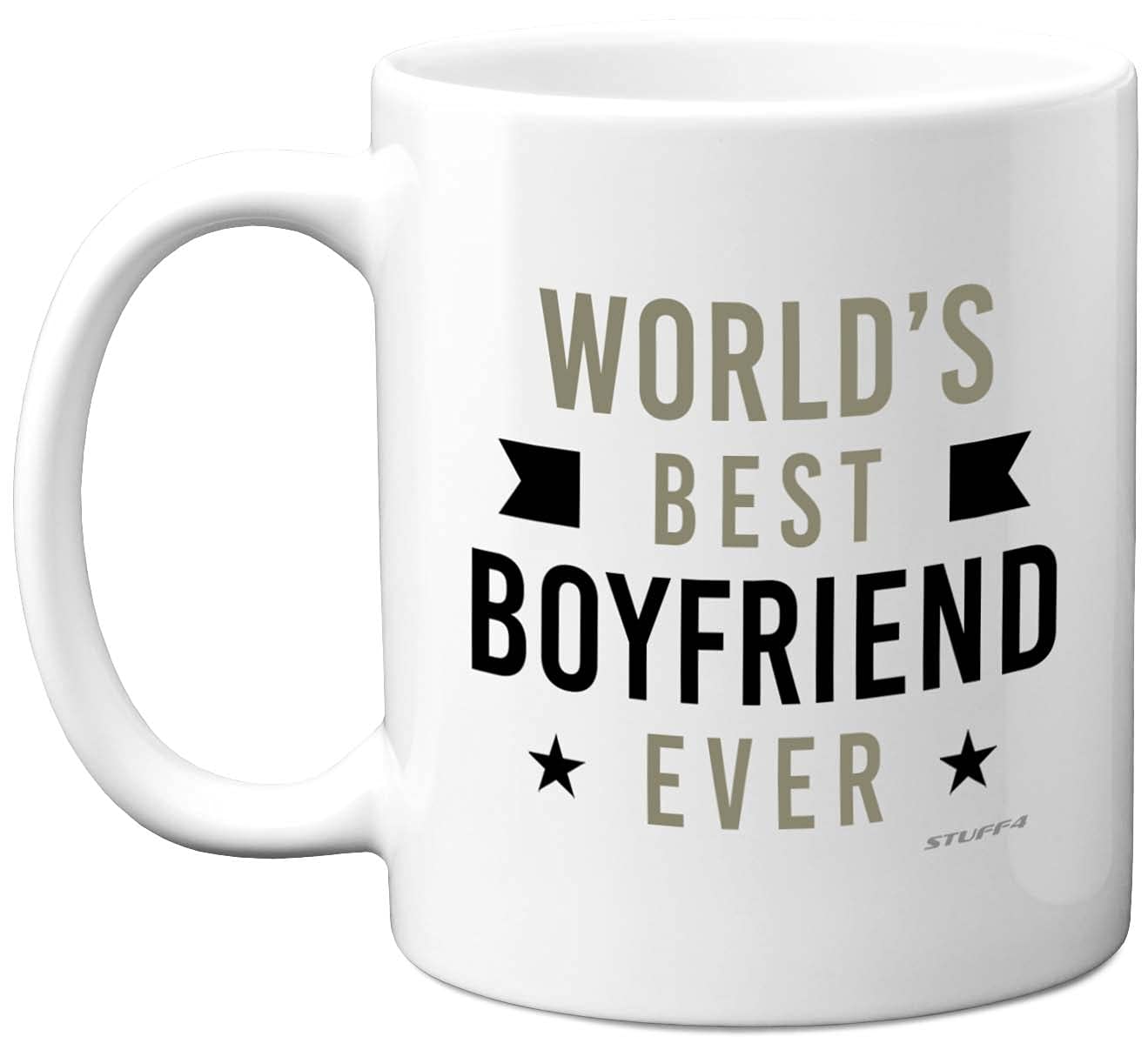 Stuff4 Anniversary Mug Gift for Him - Worlds Best Boyfriend Ever Mug - Gifts for Boyfriends, Special Him, Birthday Valentine's Christmass 11oz Ceramic Dishwasher Safe
