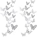 72 Pieces 3D Butterfly Wall Decals Sticker Wall Decal Decor Art Decorative Sticker 3 Sizes for Room Home Nursery Classroom Offices Kids Girl Boy Bedroom Bathroom Living Room Decor (Silver)