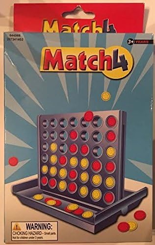 Match4 - Connect 4 Four style Portable Travel Size Vertical Checkers Kids Game