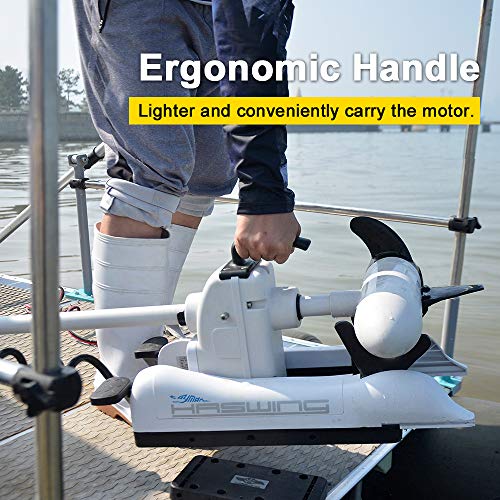 AQUOS Haswing White 12V 55LBS 48inch Electric Bow Mount Trolling Motor