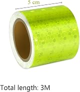 Pubiao Reflective Tape 2 Rolls 5CM x 3M Yellow White Waterproof PVC view 2
