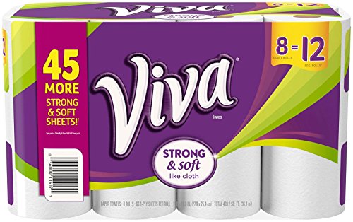 Viva 10036000114178 giant roll paper towel, white, 27.9…