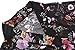 Bluetime Women's 3/4 Sleeve Floral High Low Chiffon Kimono Cardigan Blouse (M, Black)