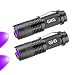 2Pack UV Flashlight Black Light, GKG Scorpion UV Flashlight, Ultraviolet Flashlight With 3 Light Modes & Zoom Function, Mini UV Black Light - Pet Urine and Stains Detector, Bed Bug, Scorpion Hunting primary