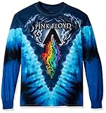Liquid Blue Men's Pink Floyd Prism River Long Sleeve T-Shirt, Multi Tie Dye, X-Large