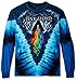 Liquid Blue Men's Pink Floyd Prism River Long Sleeve T-Shirt, Multi Tie Dye, X-Large