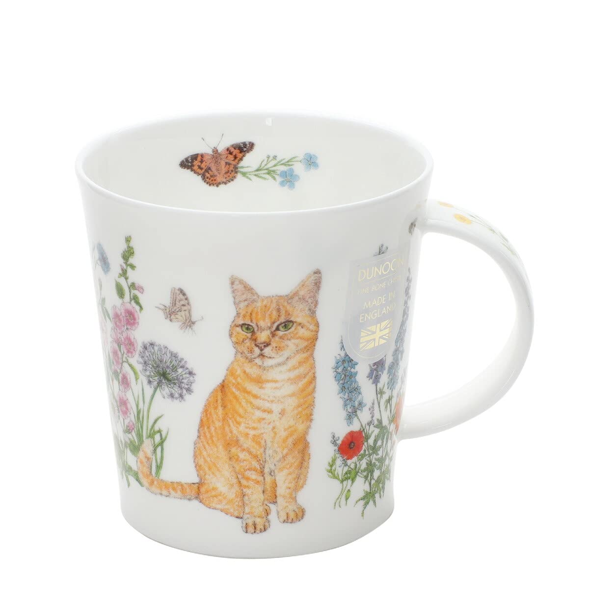 LO-FLOC-GI Ginger Floral Cats Bone China Mug - Lomond Shape 0.32l