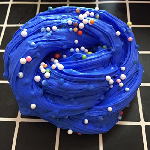 Neartime Hot Sale Slime Toys Fluffy Floam Slime Scented Stress Relief No Borax Kids Toy Sludge Toy (B-Blue, FREE)
