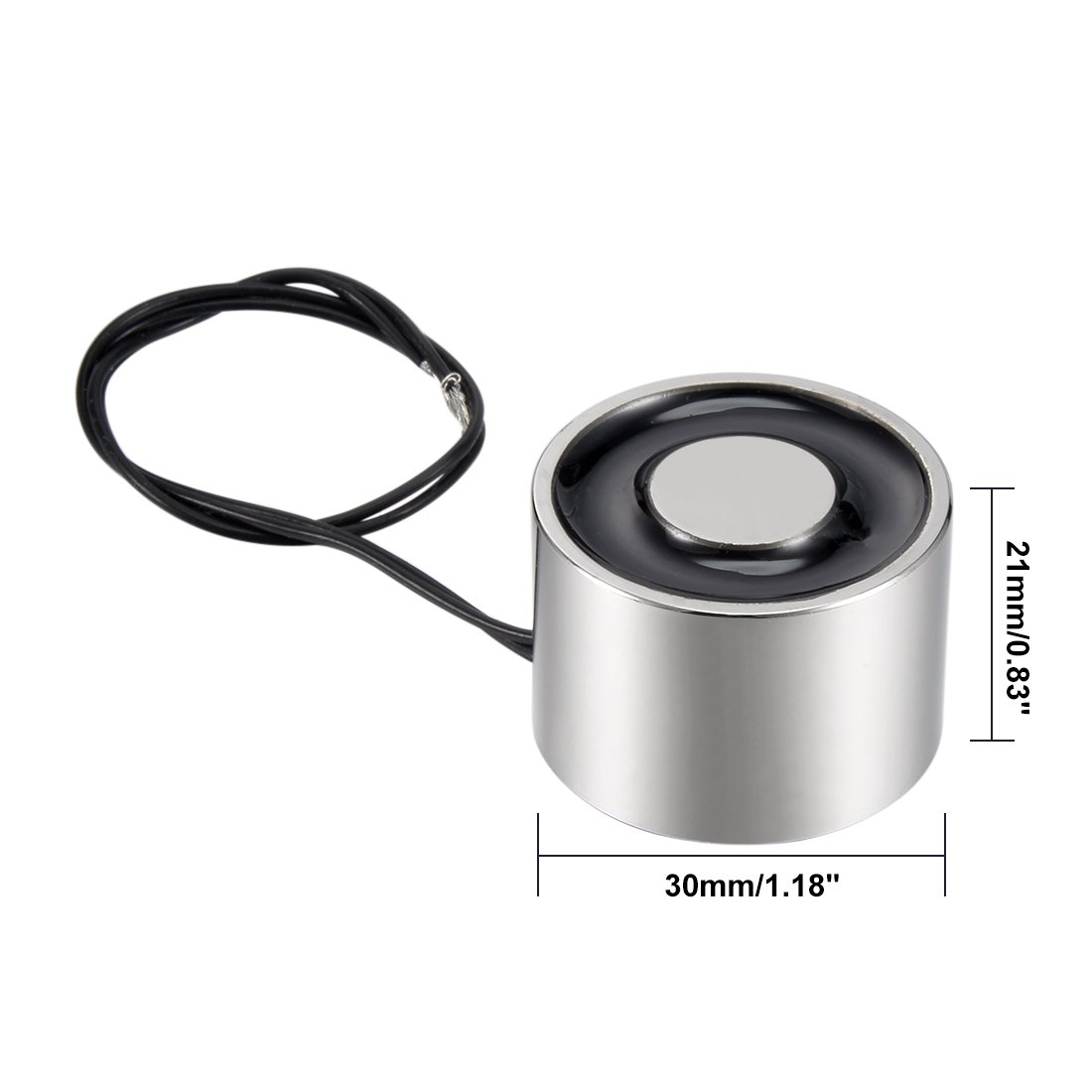 uxcell 80x38mm DC12V 1000N Electric Sucking Disc Solenoid Lift Holding Electromagnet