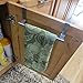 Evelots Set of 2 Over Cabinet Door Dish Towel Bar Holders, 9.5” Stainless Steel