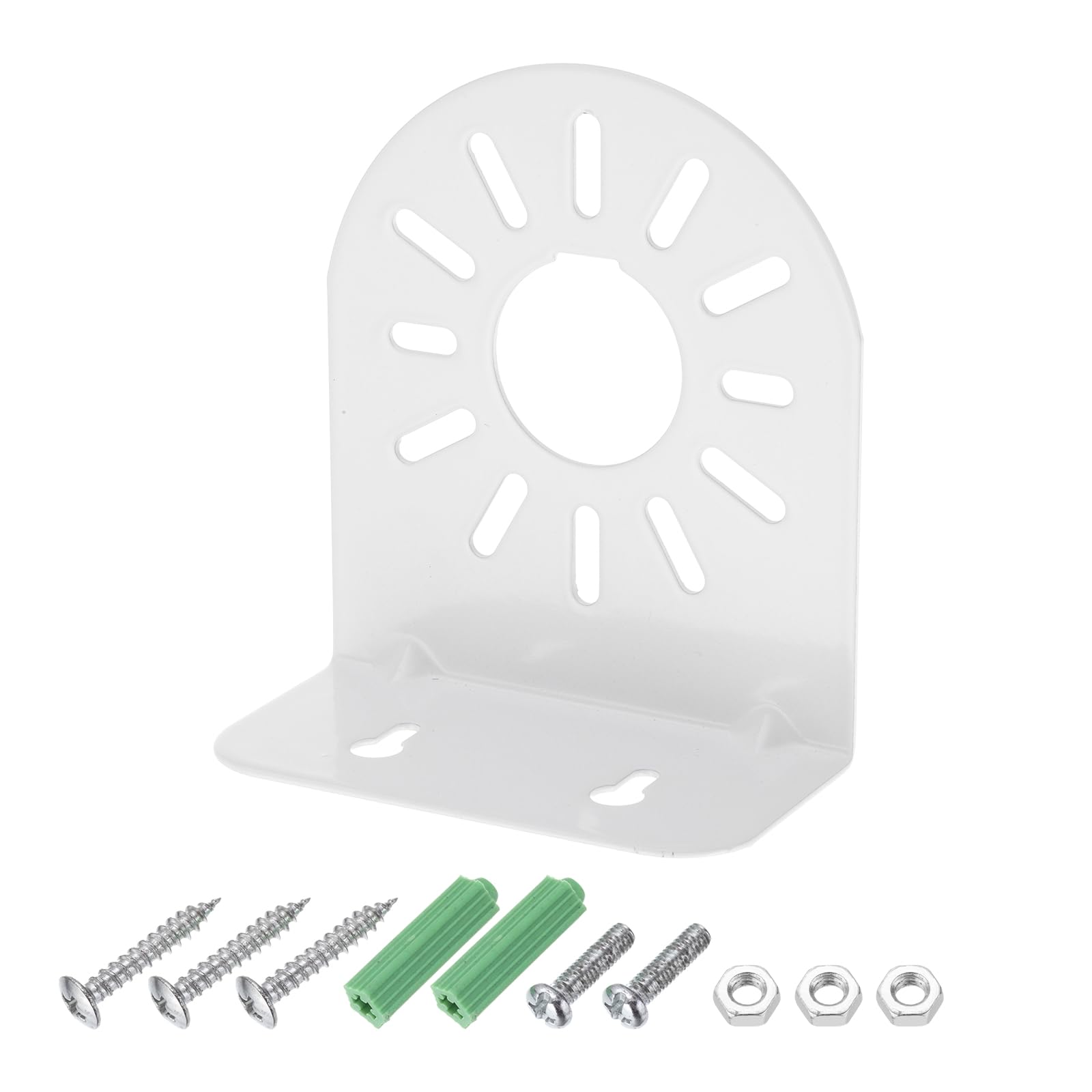 PATIKIL Dome Security Camera Mounting 4.5 Inch, 1 Pack Universal L-Shape Dome Right Angle Wall Mounting Bracket Conch Dome Steel Bracket, White