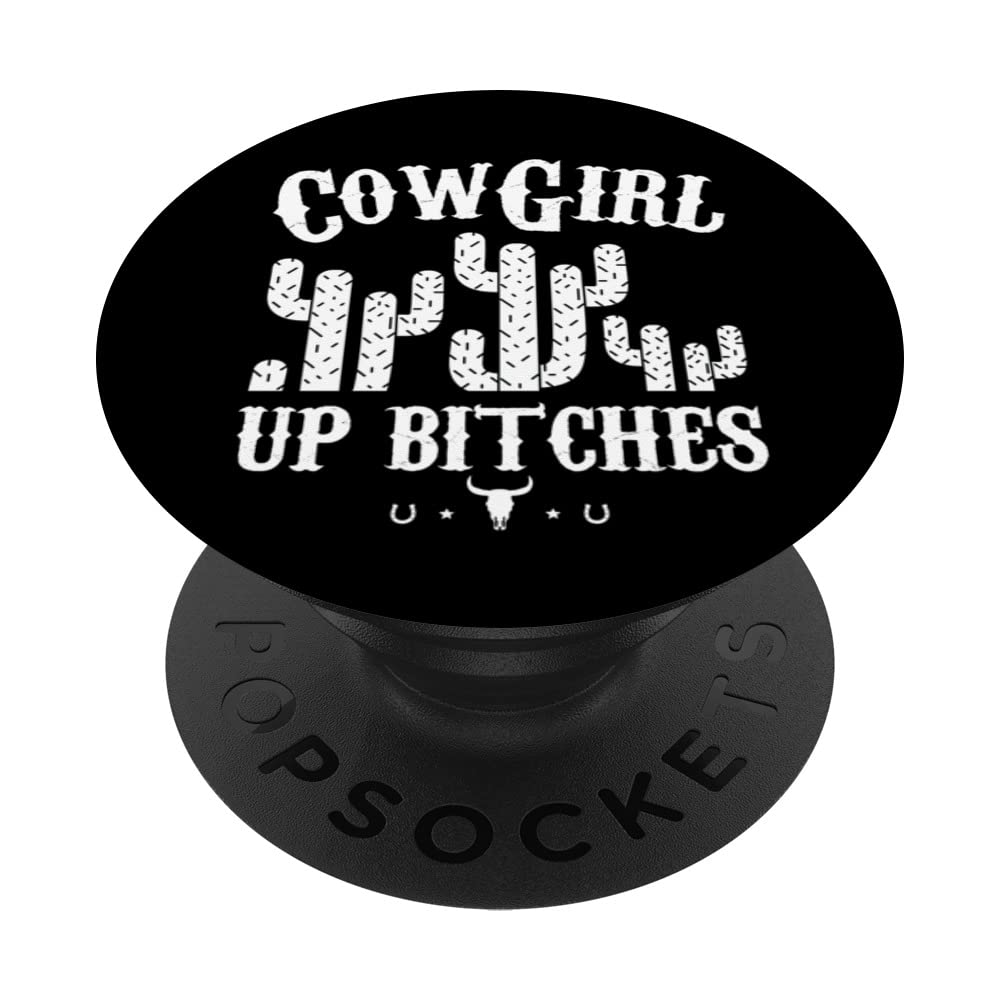 Western Cowgirl Yeehaw Hippie Boho Cow Bull Rodeo Vintage PopSockets Swappable PopGrip