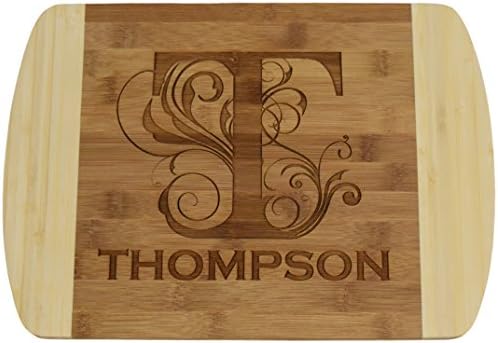 Personalized / Custom Engraved Bamboo Wood Cutting Board - 13.7"x9.7"x0.55"