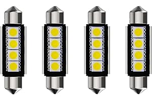 Botepon 4Pcs 211-2 212-2 578 LED Festoon Bulb 42mm 5050 3SMD Canbus Error For Car interior Dome/Map/Trunk/License Plate Light Blue