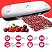 Vacuum Sealer Machine, Cxy Automatic Vacuum Sealer Machine with Cutter Built Inside and Starter Kit (6 Vacuum Bags) and air suction hose for Food Preservation. (White)