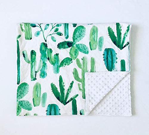 cactus minky blanket