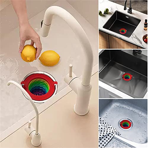 Kitchen Mesh Sink Strainer, Foldable Rainbow Elf Kitchen Sink