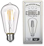 Edibulb LED Edison Bulbs Vintage Light Bulbs ST58 6W 2300K 3-Pack