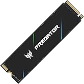 acer Predator GM7000 512GB M.2 SSD 2280 NVMe Gen4 Internal Gaming SSD, Compatible with PS5 Up to 7400MB/s - BL.9BWWR.104