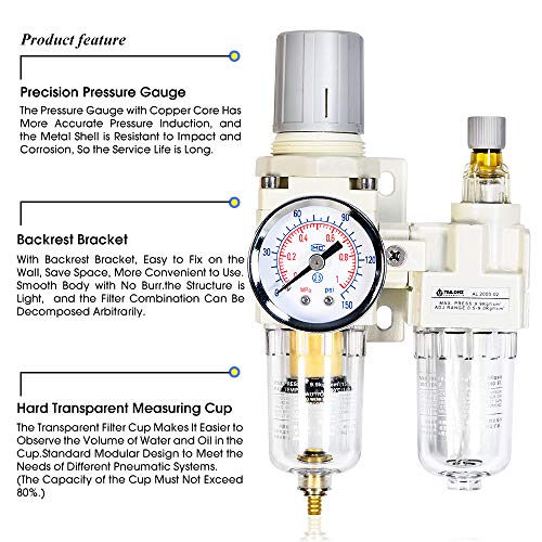 TAILONZ PNEUMATIC Flüssigkeitsmanometer 0–100 Ba Produktbild-Vorschau 1