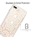 Unov Case Compatible with iPhone 8 Plus iPhone 7 Plus Case Clear with Design Embossed Pattern TPU Soft Bumper Shock Absorption Slim Protective Case 5.5 Inch (Skull Mandala)