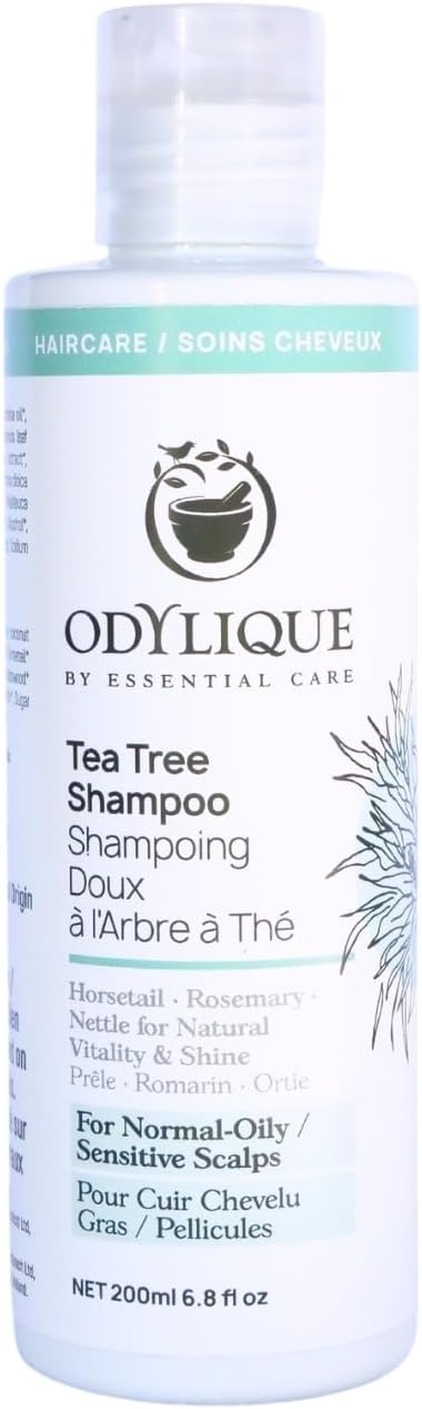 Odylique Tea Tree Shampoo 200ml Itchy Scalp Organic Natural Sulphate Free Vegan