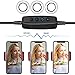 Milemont Selfie Ring Light with Cell Phone Holder Stand Flexible Arms, LED Camera Lighting for Live Stream/Makeup, Fits with iPhone, Android, 3 Light Colors 10 Level Brightness
