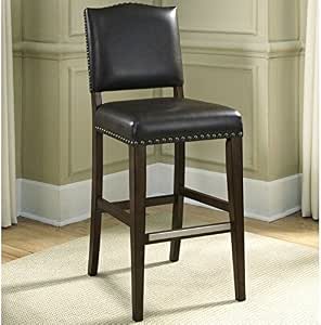 Amazon.com: American Heritage Worthington Leather Bar Stool in Tobacco-34 Inches - 34 Inches ...