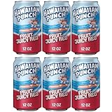 Hawaiian Punch Fruit Juicy Red, 12oz Cans, Pack of 6