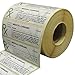 Generic Medical Cannabis Labels, State Compliant Sticker Decal Marijuana, 500 Labels Per Roll with Large Rx Symbol
