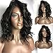 Fennell Loose Wave 13x4 Lace Front Wigs with Baby Hair Short Bob Human Hair Wigs for Ladies (12 Inch, Lace Front Wig)