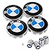 Enseng Set of 4 - BMW Wheel Center Caps Emblem, 68mm BMW Rim Center Hub Caps for All Models with BMW Wheels Logo Blue & White Color