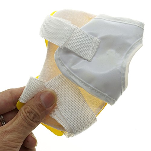 Cooplay 6pcs Small Size Yellow Color Elbow Wrist Protective Gear Knee Pads Protective Gear Guard Adjustable for Kids Skateboard Bicycle Ice Skate Roller Skating Cycling Mini Riding Outdoor Sports