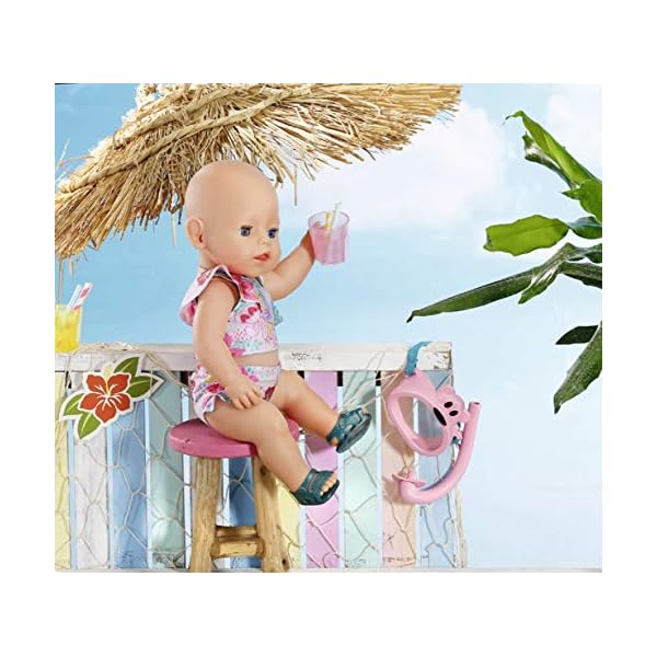 Zapf Creation 829240 BABY born Holiday Deluxe Bikini Set Puppenkleidung 43 cm, rosa/bunt – Bild 5