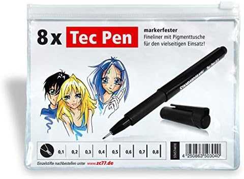 Standard Graph - Standardgraph Tec Pen Fineliner - 8er Advantage Pack Containing Manga Girls Cover