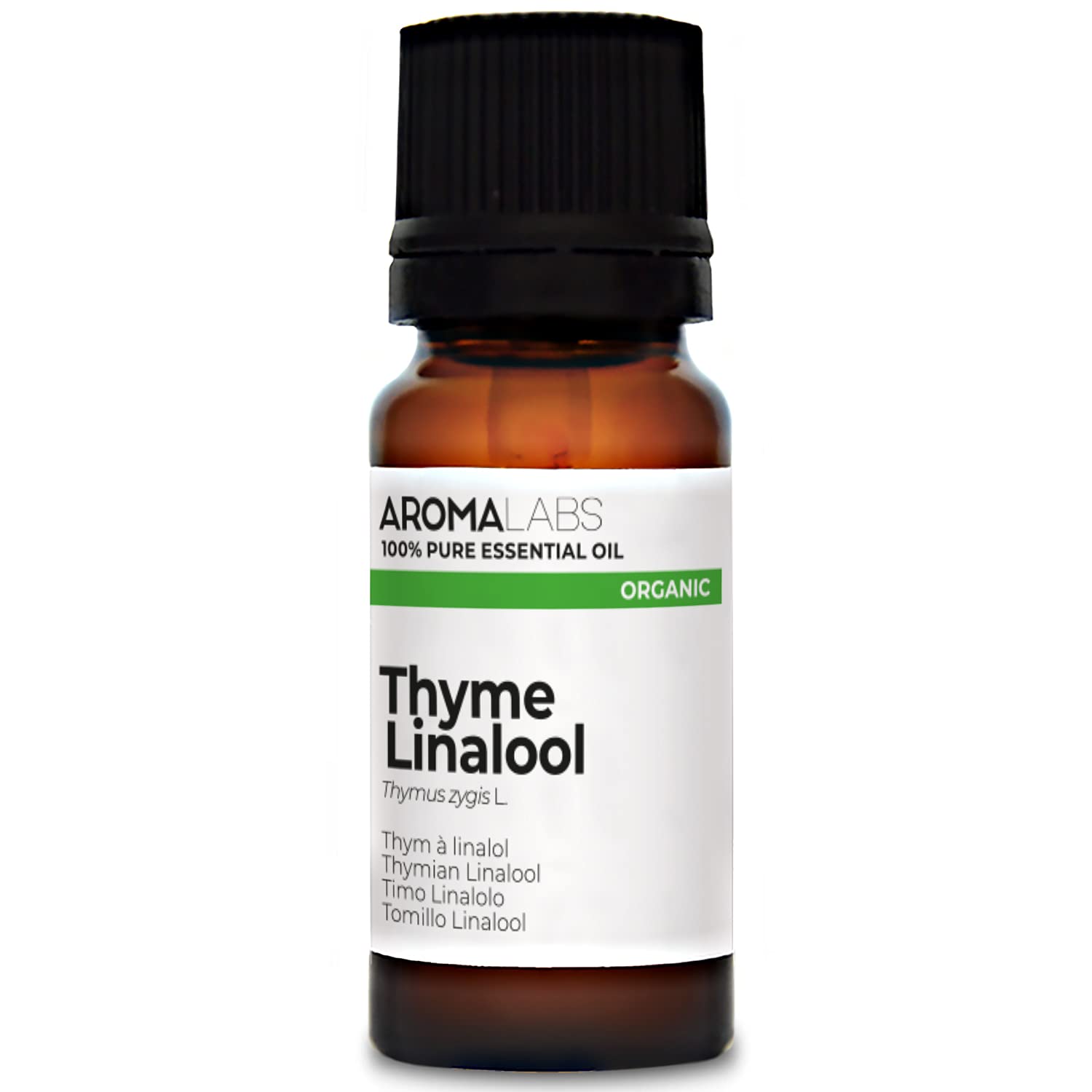 Bio - Thyme Linalool Essential Oil - 10mL - 100% Pure, Natural, Chemotyped and AB Certified - AROMA LABS (French Brand)
