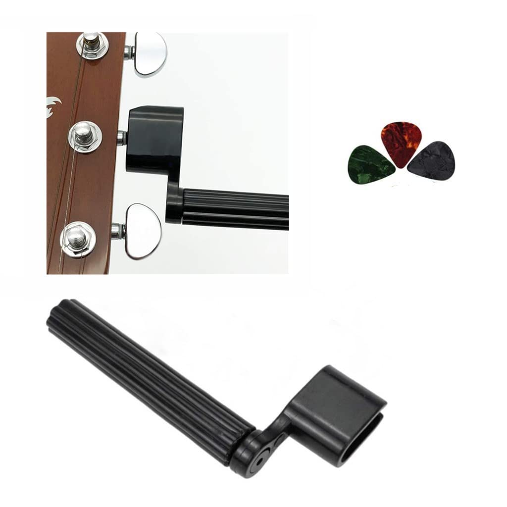 LATRAT Premium String Winder, String Spindle for Quick String Change, with 3 Plectrums, For Acoustic Guitar, Western Guitar, Electric Guitar
